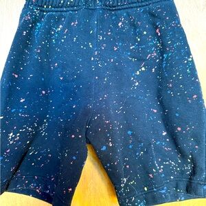 Paint speckle casual sweatpant style short